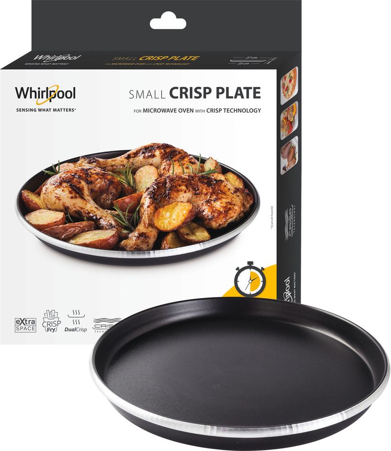 Plat Crisp AVM250 Pour Micro-ondes Whirlpool - Accessoire Pour Cuisson Croustillante Sans Gras - Compatible Modèles AVM446, MWO618SL - 12