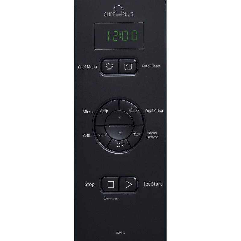Whirlpool Four micro-ondes Pose-libre MCP 345 BL Noir Electronique 25 Micro-ondes + gril 800 Control panel