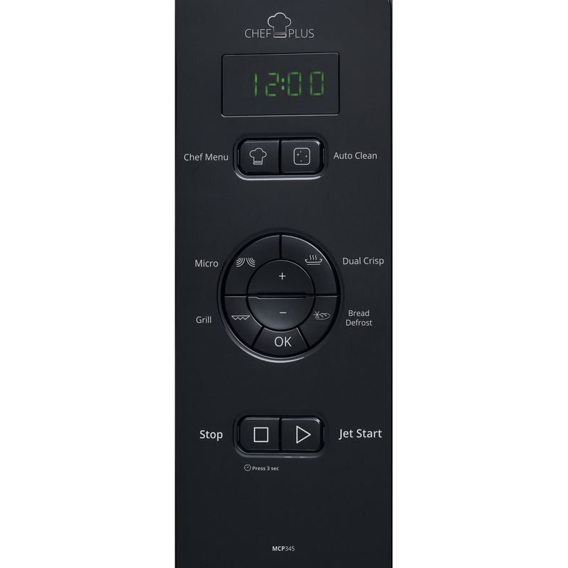 Whirlpool-Four-micro-ondes-Pose-libre-MCP-345-BL-Noir-Electronique-25-Micro-ondes---gril-800-Control-panel
