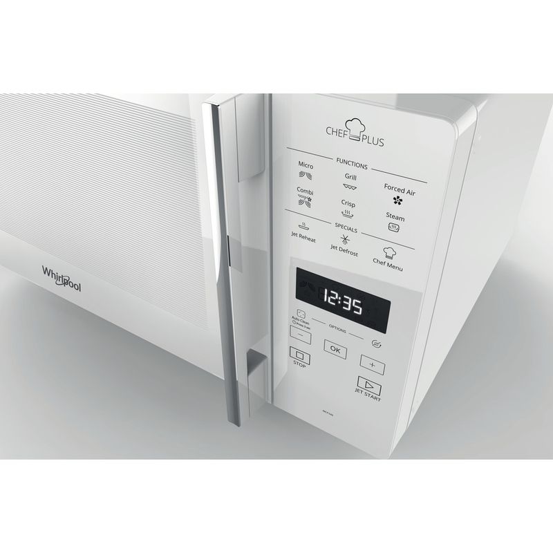 Whirlpool-Four-micro-ondes-Pose-libre-MCP-349-WH-Blanc-Electronique-25-Micro-ondes-Combine-800-Control-panel