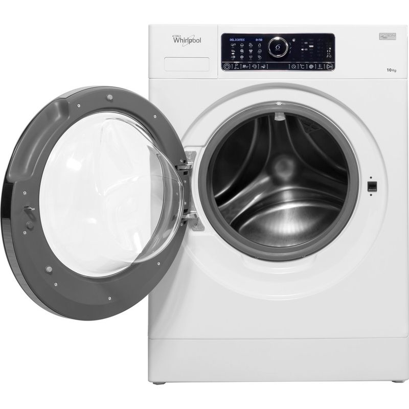 Whirlpool-Lave-linge-Pose-libre-FSCR-10432-Blanc-Lave-linge-frontal-A----Frontal-open