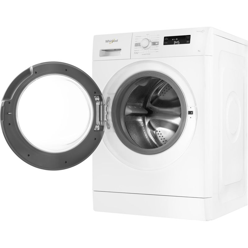 Whirlpool-Lave-linge-Pose-libre-FWF81483WS-FR-Blanc-Lave-linge-frontal-A----Perspective-open