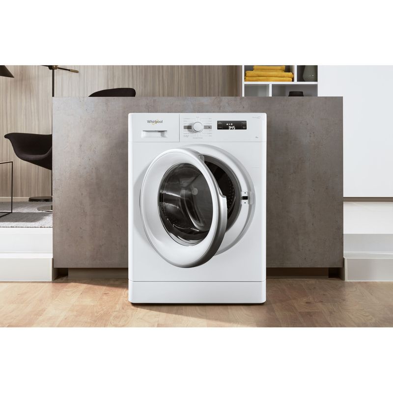 Whirlpool-Lave-linge-Pose-libre-FWF81483WS-FR-Blanc-Lave-linge-frontal-A----Lifestyle-frontal-open