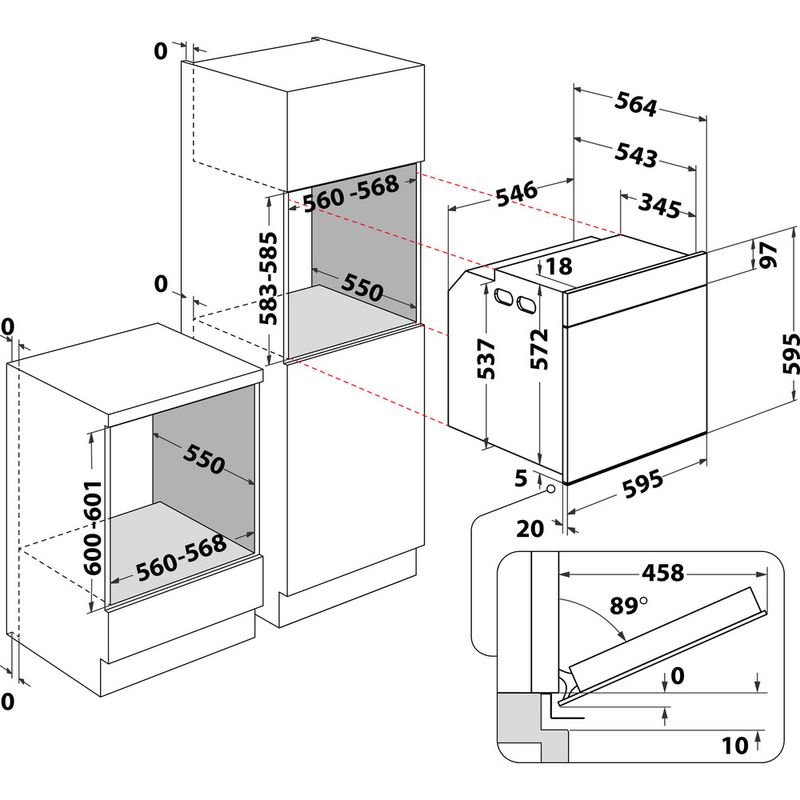 Four électrique encastrable multifonction – Chaleur pulsée – 73 L