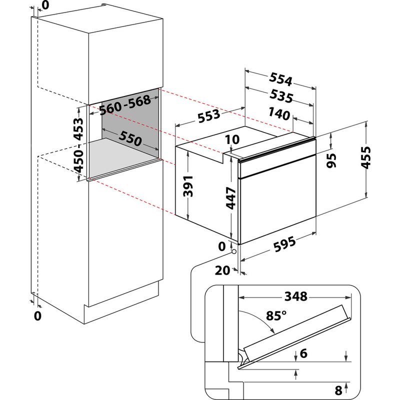 Whirlpool-Four-micro-ondes-Encastrable-W6-MW461-Acier-inoxydable-Electronique-40-Micro-ondes-Combine-900-Technical-drawing
