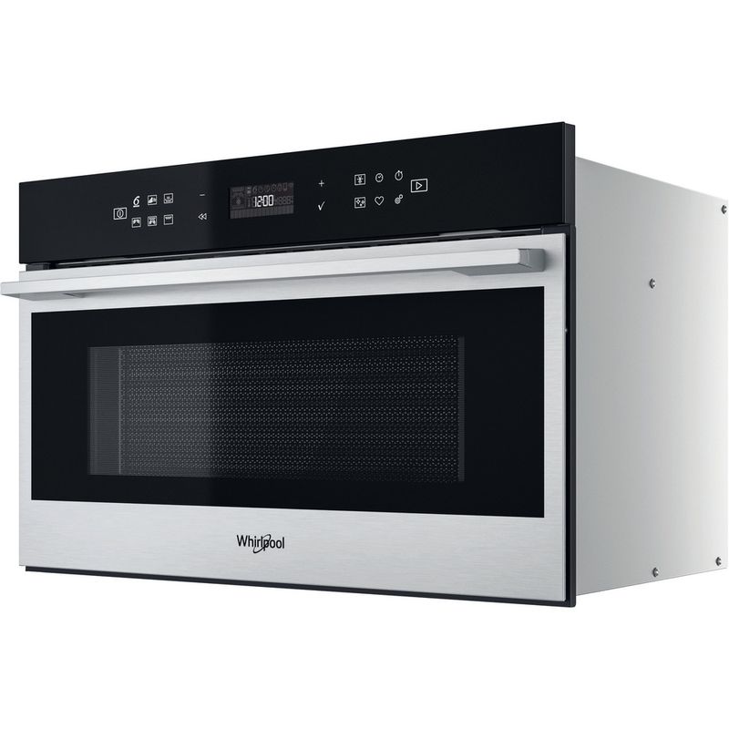 Whirlpool-Four-micro-ondes-Encastrable-W7-MD440-Acier-inoxydable-Electronique-31-Micro-ondes---gril-1000-Perspective