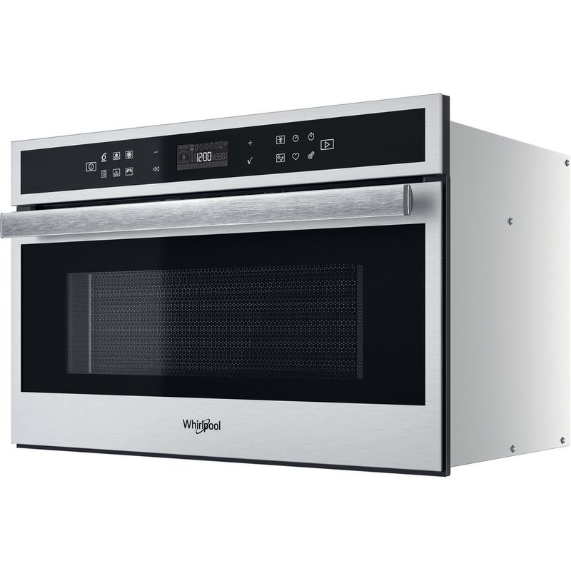 Whirlpool-Four-micro-ondes-Encastrable-W6-MD460-Acier-inoxydable-Electronique-31-Micro-ondes-Combine-1000-Perspective