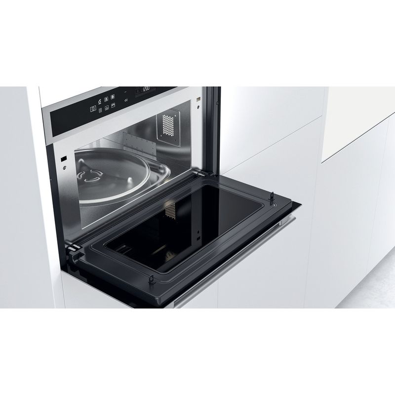 Whirlpool-Four-micro-ondes-Encastrable-W6-MD460-Acier-inoxydable-Electronique-31-Micro-ondes-Combine-1000-Lifestyle-perspective-open