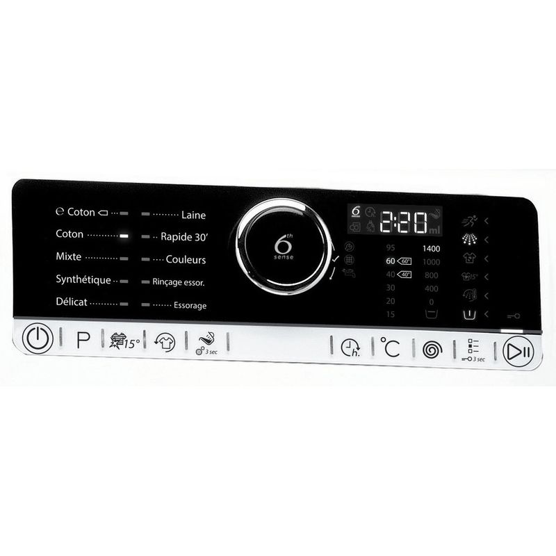Whirlpool-Lave-linge-Pose-libre-ZEN8-Blanc-Lave-linge-frontal-A----Control-panel