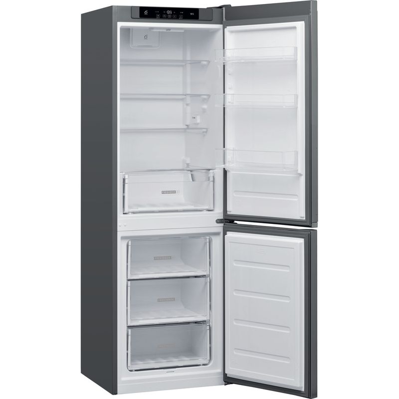 Whirlpool-Combine-refrigerateur-congelateur-Pose-libre-W5-821C-OX-Optic-Inox-2-portes-Perspective-open