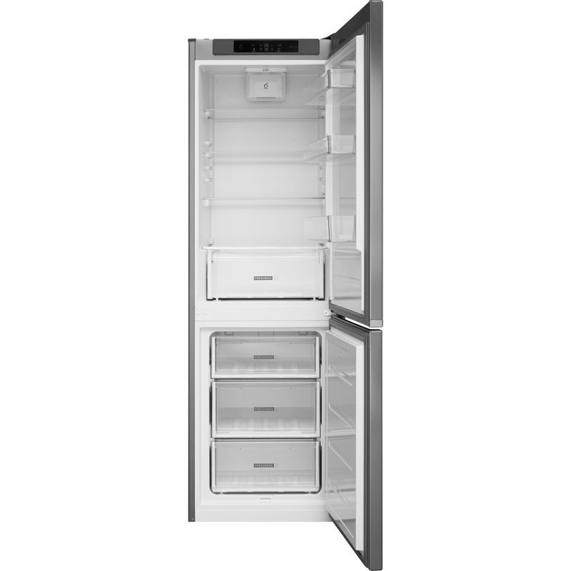 Whirlpool-Combine-refrigerateur-congelateur-Pose-libre-W5-821C-OX-Optic-Inox-2-portes-Frontal-open