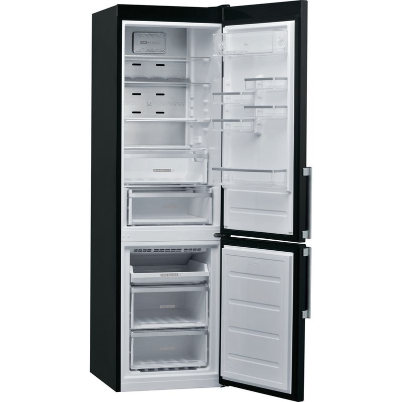 Whirlpool-Combine-refrigerateur-congelateur-Pose-libre-W9-931D-KS-H-Noir-Inox-2-portes-Perspective-open