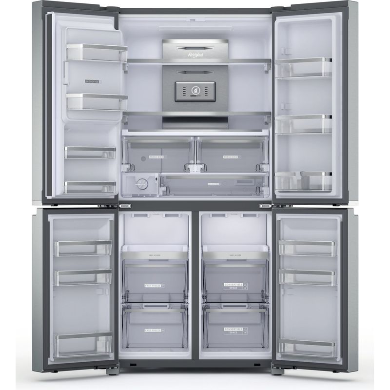 Whirlpool Américain Pose-libre WQ9I MO1L Inox Frontal open