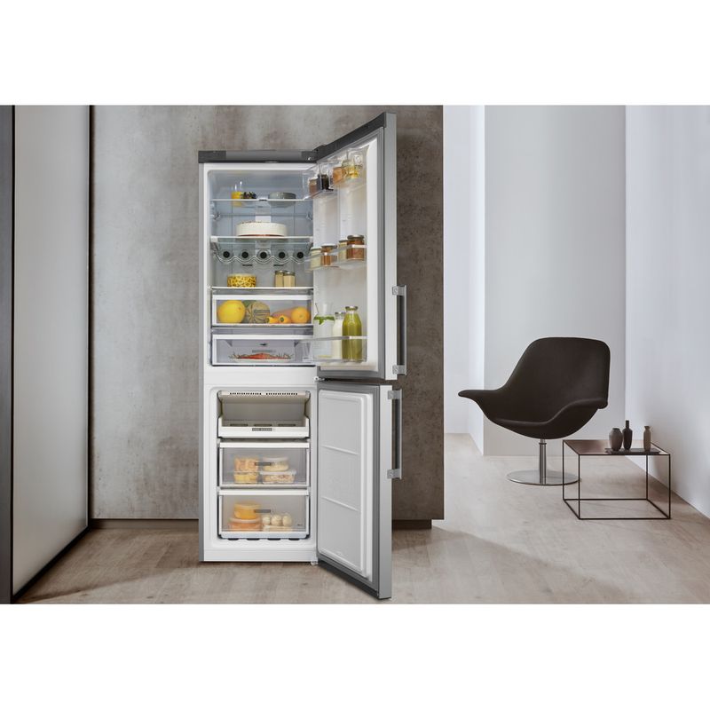 Whirlpool-Combine-refrigerateur-congelateur-Pose-libre-W7-832T-MX-H-Miroir-Inox-2-portes-Lifestyle-frontal-open