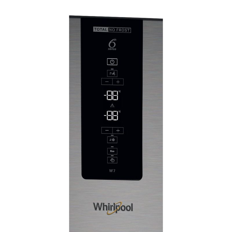 Whirlpool-Combine-refrigerateur-congelateur-Pose-libre-W7-832T-MX-H-Miroir-Inox-2-portes-Control-panel