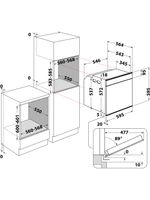 Whirlpool Four Encastrable W11 OS1 4S2 P Electrique A+ Technical drawing