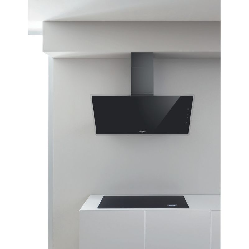 Whirlpool Hotte Encastrable WHVF 93F LT K Noir Pose-libre Electronique Lifestyle frontal