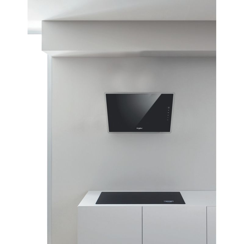 Whirlpool Hotte Encastrable WHVF 63F LT K Noir Pose-libre Electronique Lifestyle frontal
