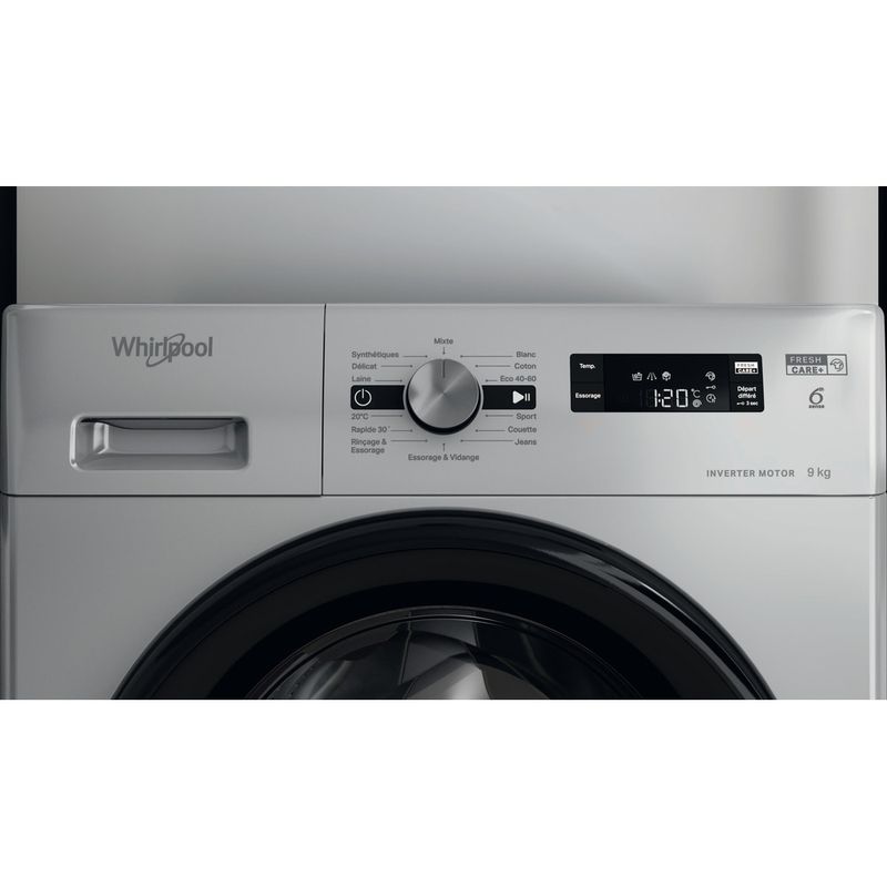 Lave-linge hublot WHIRLPOOL FFSPL9248WFR FreshCare - 9 kg - Induction -  1200 trs/min - Blanc - Cdiscount Electroménager