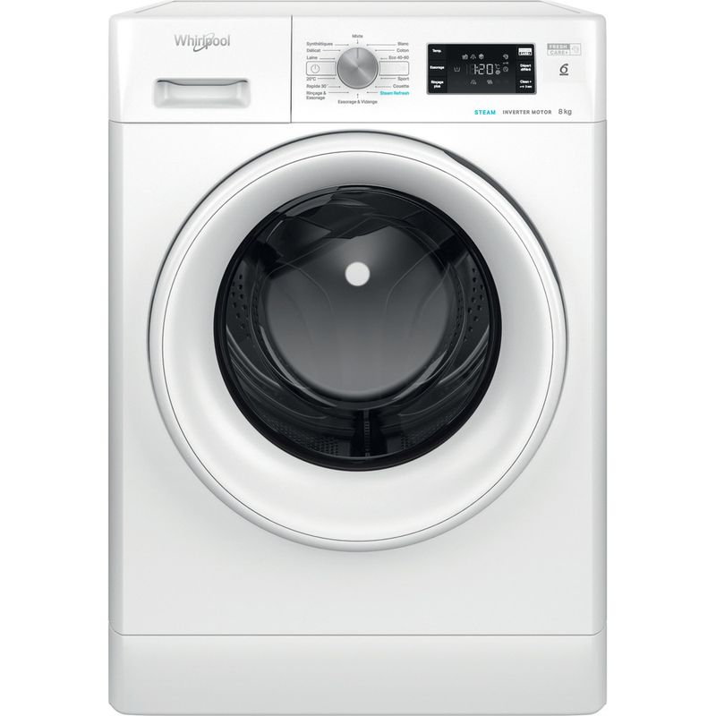Whirlpool-Lave-linge-Pose-libre-FFBS-8448-WV-FR-Blanc-Lave-linge-frontal-C-Frontal