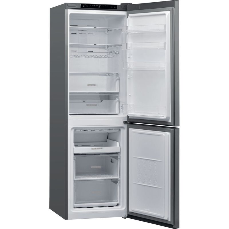 Whirlpool-Combine-refrigerateur-congelateur-Pose-libre-W7-831A-OX-Optic-Inox-2-portes-Perspective-open