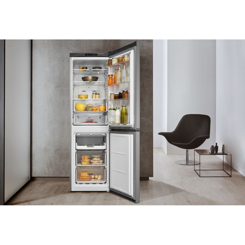 Whirlpool-Combine-refrigerateur-congelateur-Pose-libre-W7-811I-OX-Optic-Inox-2-portes-Lifestyle-frontal-open