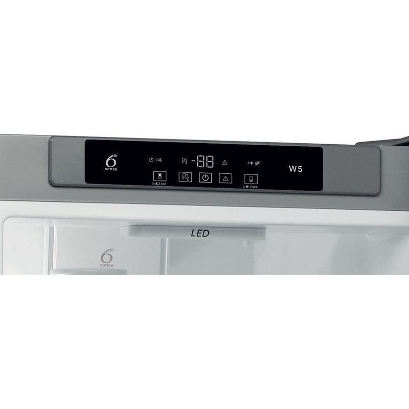 Whirlpool Combiné réfrigérateur congélateur Pose-libre W5 921C OX Optic Inox 2 portes Control panel