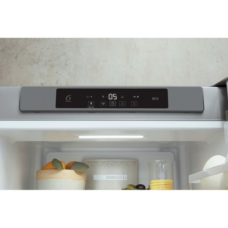 Whirlpool Combiné réfrigérateur congélateur Pose-libre W9 821C OX 2 Optic Inox 2 portes Lifestyle control panel