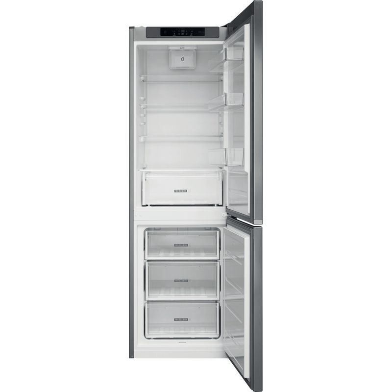 Whirlpool-Combine-refrigerateur-congelateur-Pose-libre-W5-821C-OX-2-Optic-Inox-2-portes-Frontal-open