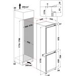 Whirlpool-Combine-refrigerateur-congelateur-Encastrable-ART-66122-Blanc-2-portes-Technical-drawing