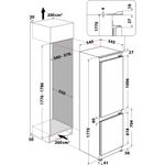 Whirlpool-Combine-refrigerateur-congelateur-Encastrable-ART-890-A---NF-Blanc-2-portes-Technical-drawing