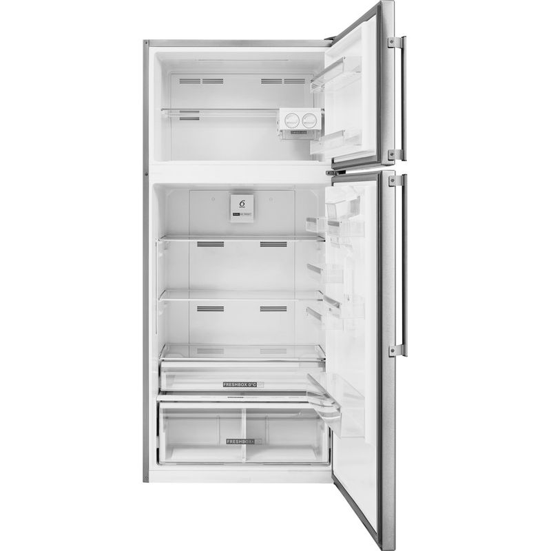 Whirlpool-Combine-refrigerateur-congelateur-Pose-libre-W84TE-72-X-AQUA-2-Inox-2-portes-Frontal-open