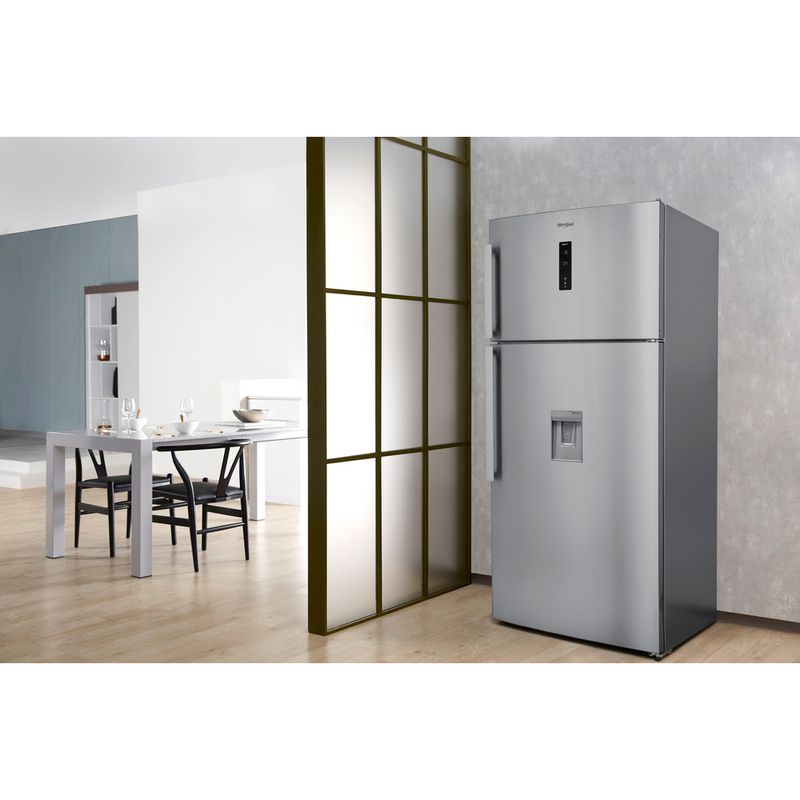 Whirlpool-Combine-refrigerateur-congelateur-Pose-libre-W84TE-72-X-AQUA-2-Inox-2-portes-Lifestyle-perspective