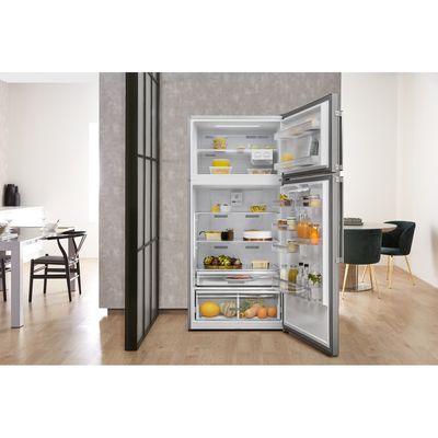 Whirlpool-Combine-refrigerateur-congelateur-Pose-libre-W84TE-72-X-AQUA-2-Inox-2-portes-Lifestyle-frontal-open