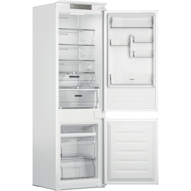 Whirlpool Combiné réfrigérateur congélateur Encastrable WHC18 T323 P Blanc 2 portes Perspective open