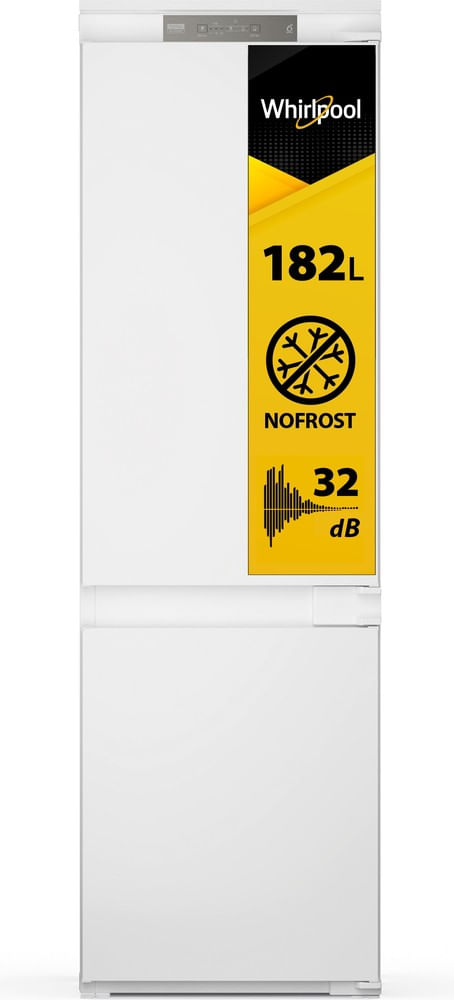 Whirlpool Combiné réfrigérateur congélateur Encastrable WHC18 T323 P Blanc 2 portes Perspective open