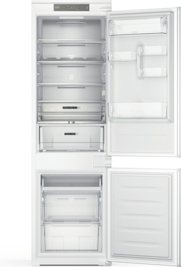 Whirlpool-Combine-refrigerateur-congelateur-Encastrable-WHC18-T332-P-Blanc-2-portes-Frontal-open