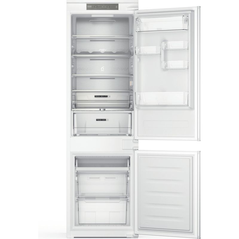 Whirlpool-Combine-refrigerateur-congelateur-Encastrable-WHC18-T332-P-Blanc-2-portes-Frontal-open