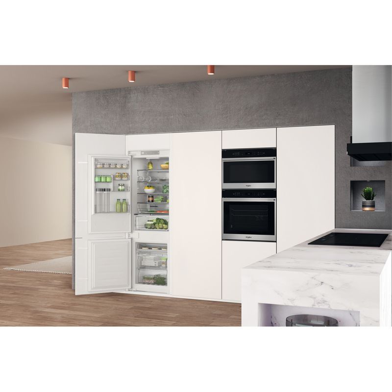 Whirlpool-Combine-refrigerateur-congelateur-Encastrable-WHC18-T332-P-Blanc-2-portes-Lifestyle-perspective-open