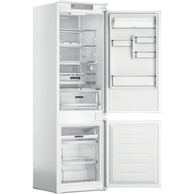 Whirlpool Combiné réfrigérateur congélateur Encastrable WHC18 T574 P Blanc 2 portes Perspective open