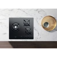 WHIRLPOOL - Plaque de cuisson gaz 56cm 3 feux - AKT404/NB
