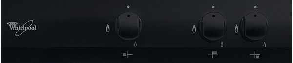 Whirlpool Table de cuisson AKT 404/NB Noir Gaz Control panel