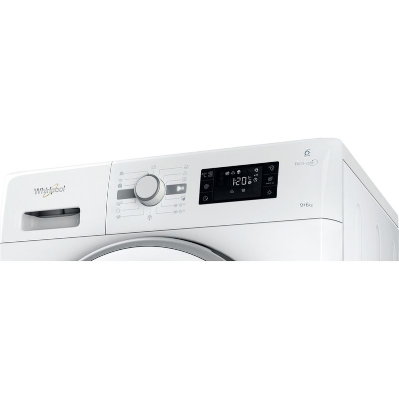 Whirlpool-Lavante-sechante-Pose-libre-FWDG96148WS-EU-Blanc-Lave-linge-frontal-Control-panel