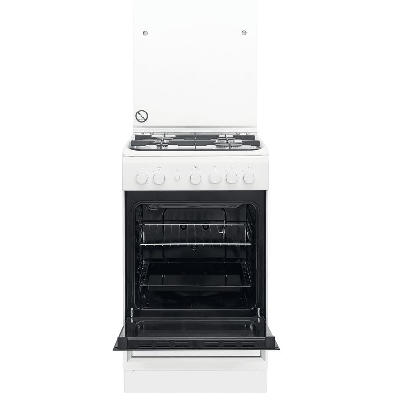 Whirlpool-Cuisiniere-WS5G1PMW-E-Blanc-Gaz-Frontal-open