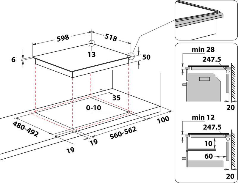 Whirlpool-Table-de-cuisson-WL-B5860-AL-Noir-Induction-vitroceramic-Technical-drawing