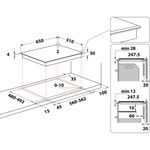 Whirlpool-Table-de-cuisson-WL-B3965-BF-IXL-Noir-Induction-vitroceramic-Technical-drawing