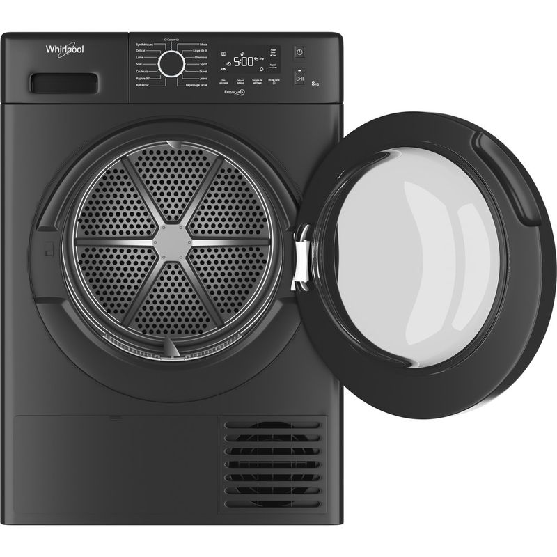 Whirlpool-Seche-linge-FT-CM11-8XBNB-FR-Noir-Frontal-open
