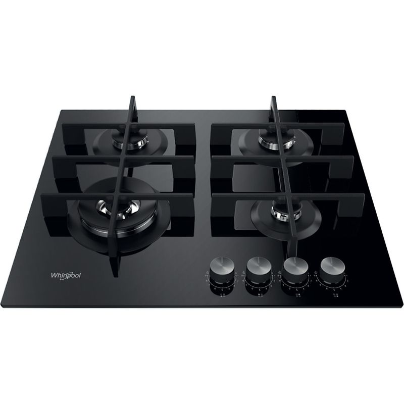 Whirlpool Table de cuisson GOWL 628/NB FR Noir Gaz Frontal top down