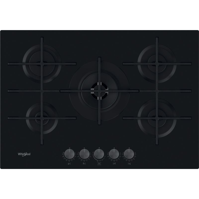 Whirlpool Table de cuisson GOWL 758/NB FR Noir Gaz Frontal