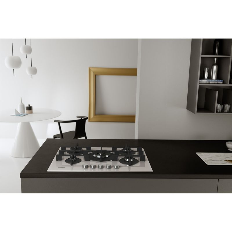 Achat plaque de cuisson gaz 5 feux GOWL 758/WH Whirlpool